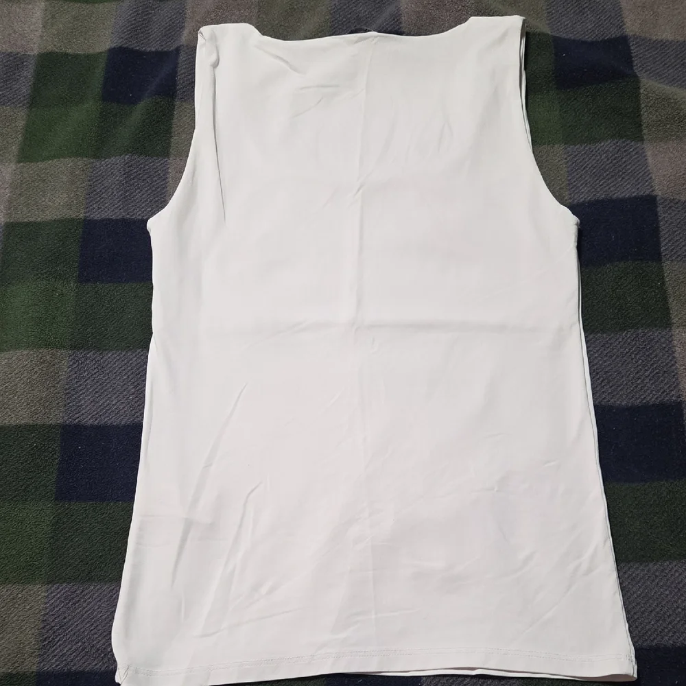 Zara White Scoop Neck Tank Top - Picture 4 of 5